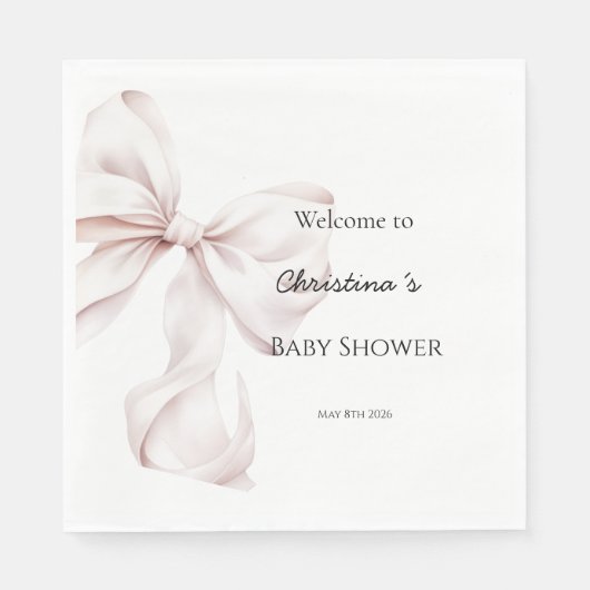 Boog baby shower servetten (Voorkant)