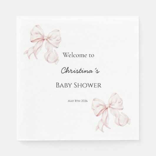 Boog baby shower servetten (Voorkant)