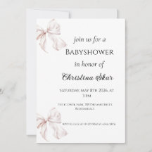 Boog baby shower uitnodiging
