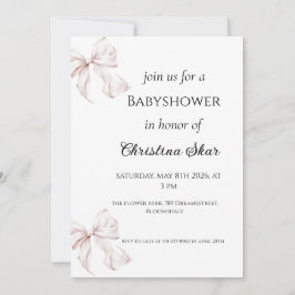 Boog baby shower uitnodiging