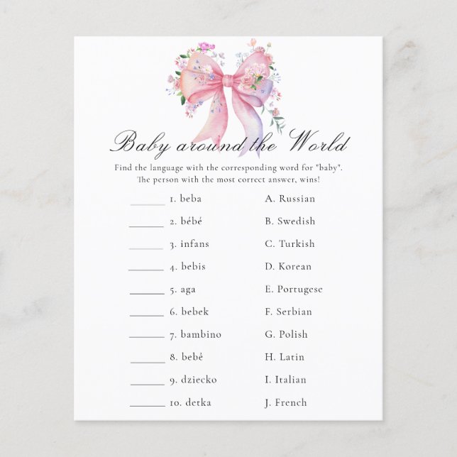 Boog babyshower - Baby rond de wereld (Voorkant)