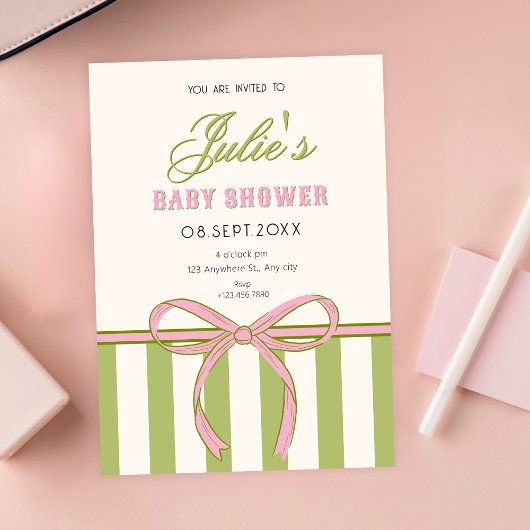 Boog babyshower kaart
