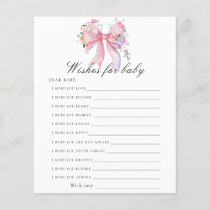 Boog babyshower - wensen voor baby