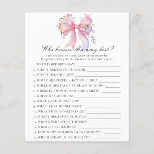 Boog babyshower - Wie kent mama het best
