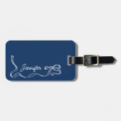 Boog bagagelabel doddle hand getekend (Voorkant horizontaal)