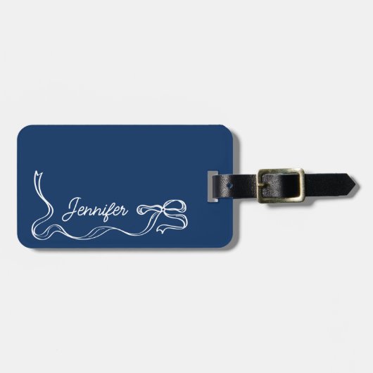 Boog bagagelabel doddle hand getekend (Voorkant horizontaal)