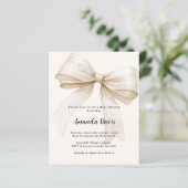 Boog beige genderneutraal Baby shower uitnodiging (Staand voorkant)