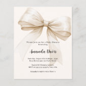 Boog beige genderneutraal Baby shower uitnodiging (Voorkant)