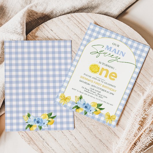 Boog Blauwe Citroen Onze belangrijkste Squeeze 1e  Kaart