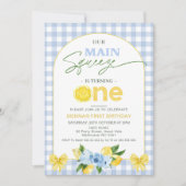 Boog Blauwe Citroen Onze belangrijkste Squeeze 1e  Kaart (Voorkant)