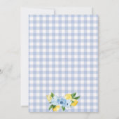 Boog Blauwe Citroen Onze belangrijkste Squeeze 1e  Kaart (Achterkant)