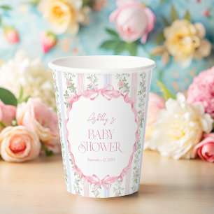 Boog Bloemen  Baby shower Baby shower Papieren Bekers