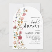 Boog Bloemen Bruids Douche Uitnodiging (Voorkant)