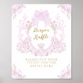 Boog Bloemen Teddy Bear Crest Baby shower Luier Poster (Voorkant)