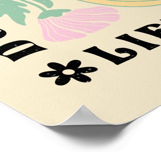  boog bloemig Inspirerend Quote Poster (Hoek)