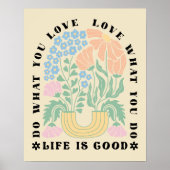  boog bloemig Inspirerend Quote Poster (Voorkant)