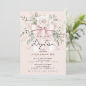 Boog & Bloesem Doop Uitnodiging (Staand voorkant)