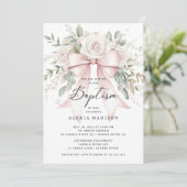 Boog & Bloesem Doop Uitnodiging (Staand voorkant)