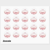 Boog blush roze bloemen Quinceanera Ronde Sticker (Vel)