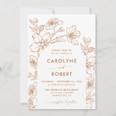 Boog Botanische Bloemen Bruiloft Uitnodiging (Voorkant)