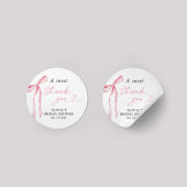 Boog bruidsfeest favor sticker, dessertstickers ronde sticker
