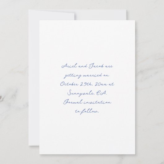 Boog Bruiloft Bewaar de datum Save The Date (Achterkant)