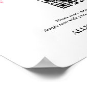 Boog bruiloft Capture liefde QR code bruiloft foto Poster (Hoek)