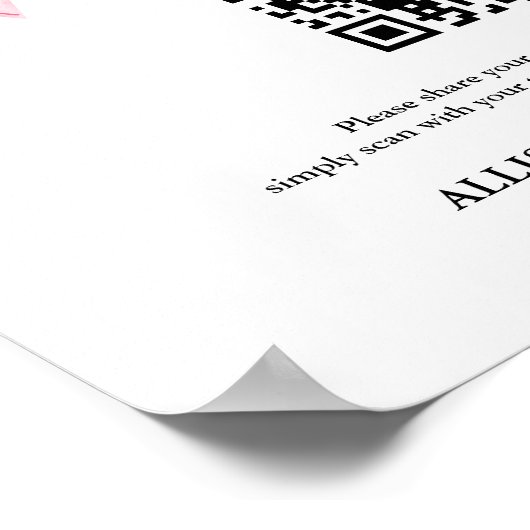 Boog bruiloft Capture liefde QR code bruiloft foto Poster (Hoek)