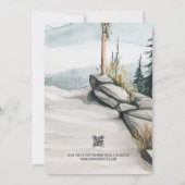 Boog bruiloft in de bergen waterverf kaart (Achterkant)