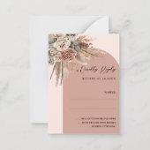 Boog bruiloft reactie RSVP beige taupe Notitiekaartje (Voorkant)