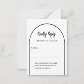 Boog bruiloft reactie RSVP Notitiekaartje (Voorkant)