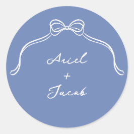 Boog bruiloft ronde sticker