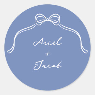 Boog bruiloft ronde sticker