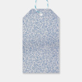 Boog Bruiloftsshower Blauw Wit Boog Bloemstuk Beda Cadeaulabel (Achterkant)