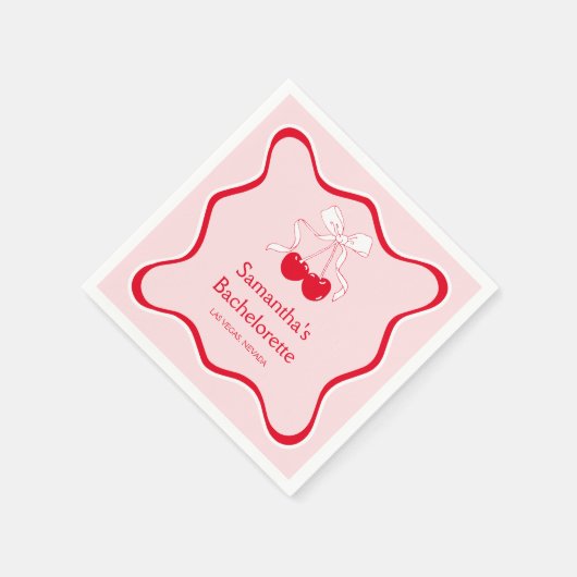 Boog Cherrry Op De Top Meidenavakantiede partij is Servet (Hoek)