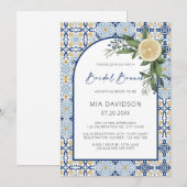 Boog Citrus Lemon Amalfi Positano Bruids Brunch Kaart (Voorkant / Achterkant)