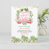 Boog Coquette St. Patrick Baby Shower Kaart (Staand voorkant)