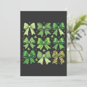 Boog Coquette St. Patrick's Day Vintage Kaart (Staand voorkant)