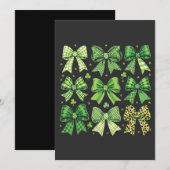 Boog Coquette St. Patrick's Day Vintage Kaart (Voorkant / Achterkant)