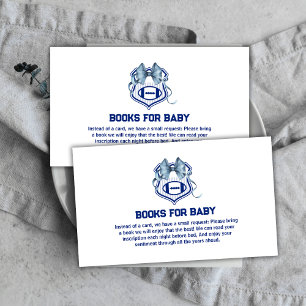 Boog Crest Nieuwe Voetbalboeken Voor Baby Shower Informatiekaartje