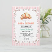 Boog Croissant baby shower uitnodiging (Staand voorkant)