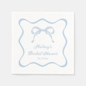 Boog De Knoop Iets Blauw Vrijgezellenfeest Servet (Voorkant)