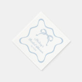 Boog De Knoop Iets Blauw Vrijgezellenfeest Servet (Hoek)