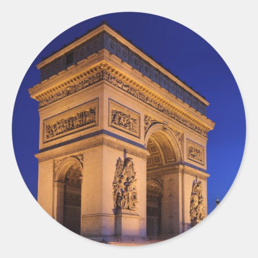 boog de triomphe ronde sticker (Voorkant)