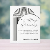 Boog Eenvoudige Minimale Ringen Warming Bruiloft Acryl Bord (Neutraal)