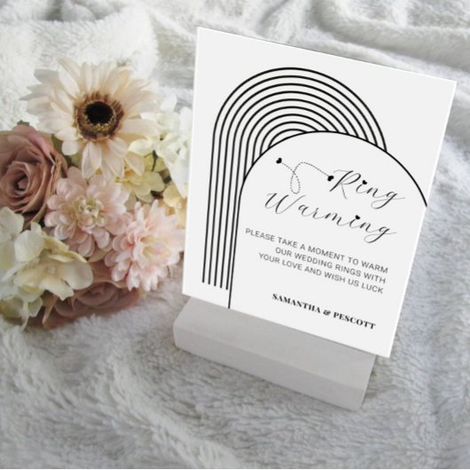 Boog Eenvoudige Minimale Ringen Warming Bruiloft Acryl Bord