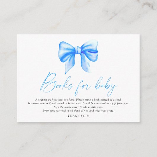 Boog elegant baby boek aanvraag informatiekaartje (Voorkant)