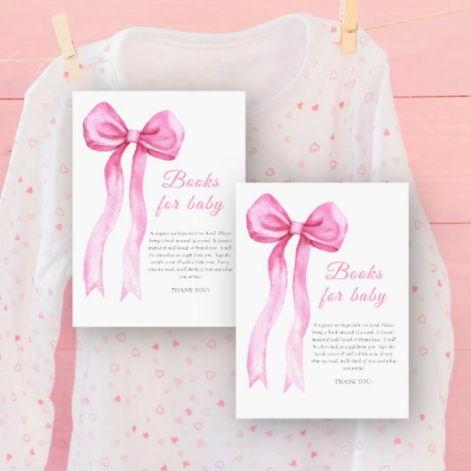 Boog elegant baby boek aanvraag informatiekaartje