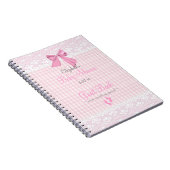 Boog en Afbeelding Roze Baby shower Gastboek - Notitieboek (Rechterzijde)