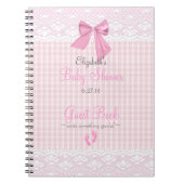 Boog en Afbeelding Roze Baby shower Gastboek - Notitieboek (Voorkant)